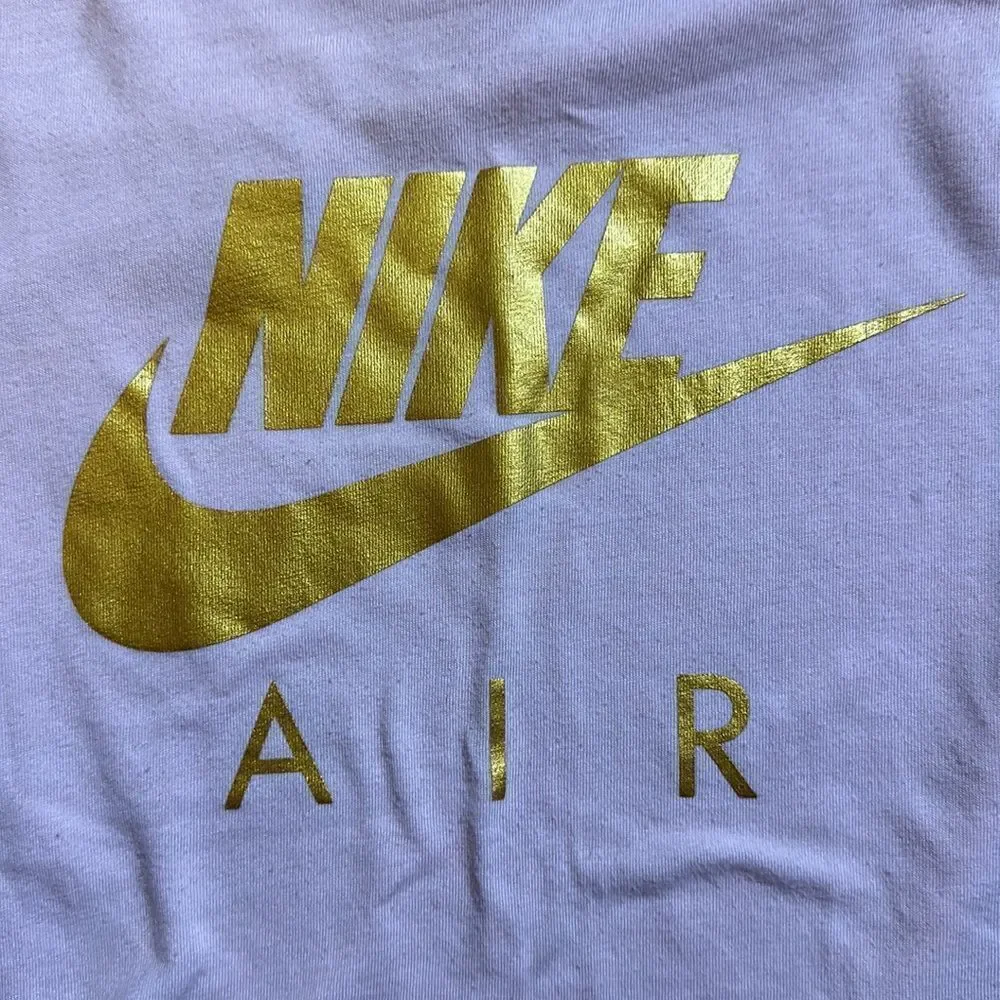 Nike Shirt Girls size 5 Pink Gold Short Sleeve shirt athletic Nike air